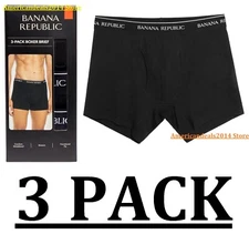 3 Pack - Banana Republic Men's Boxer Briefs, BLACK, Select S, M, L, XL FAST SHIP