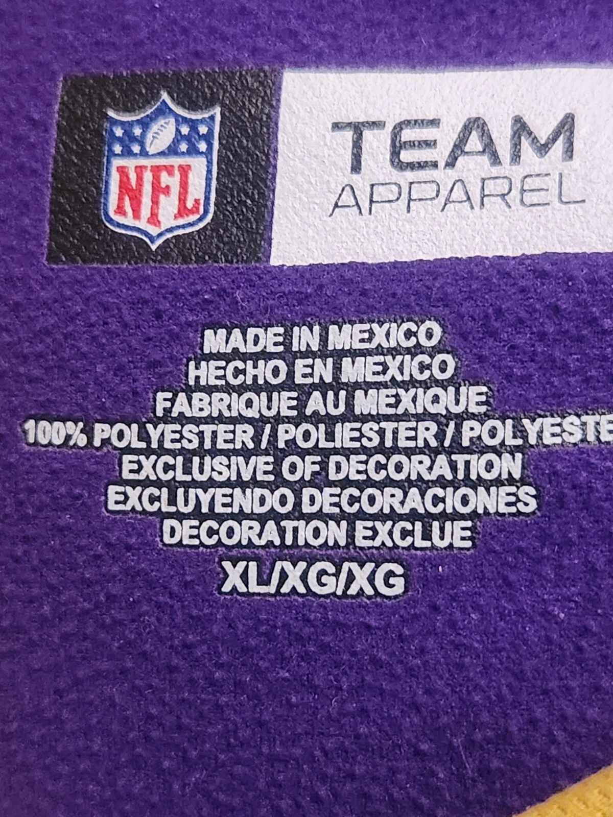 VETEMENTS NFL Team Apparel Men's Vikings Hoodie Size XL