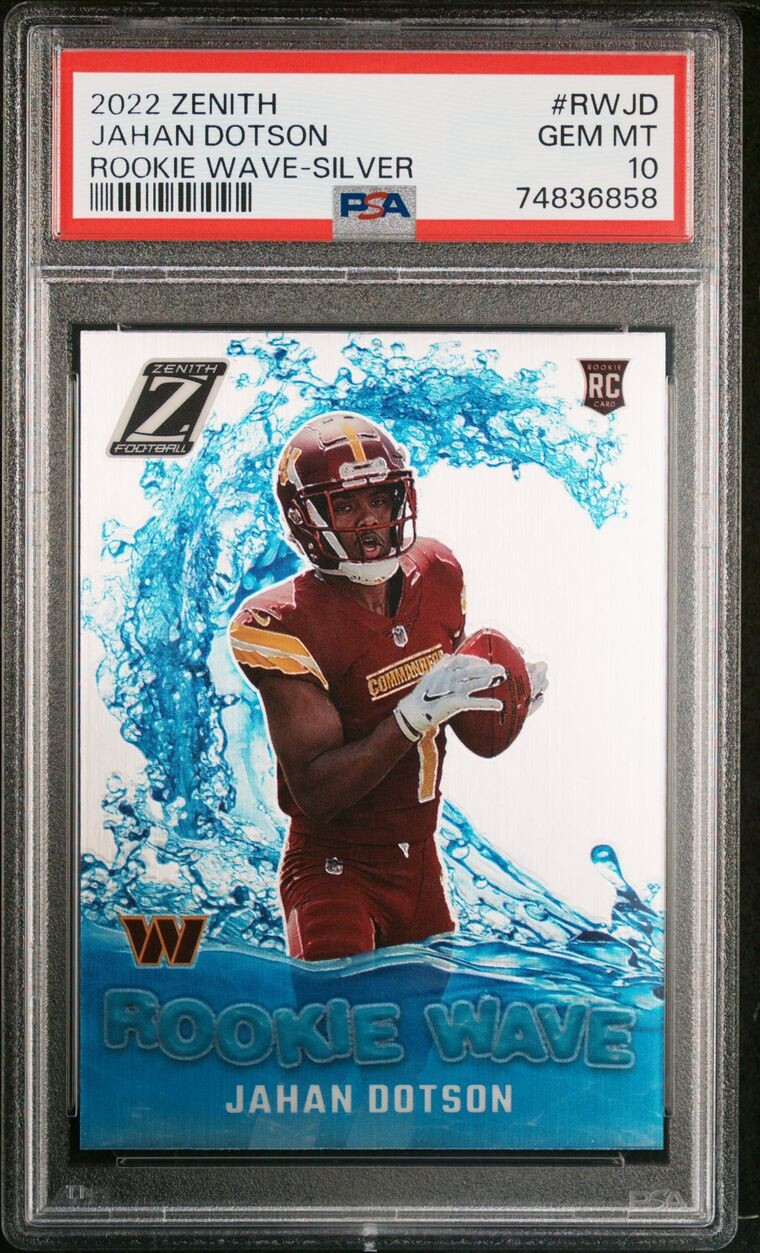 Jahan Dotson Panini Zenith Rookie Wave #RWJD Silver