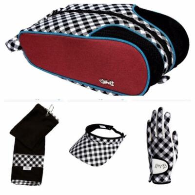 Glove It Checkmate Design Damen Golfschuh Tasche, Handtuch, Visier oder Handschuh.