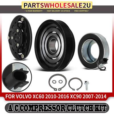 New A/C Compressor Clutch Kit for Volvo XC60 2010-2016 XC90 2007-2014 S60 11-16
