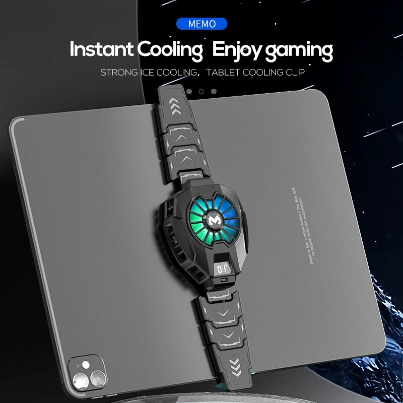 iPad Tablet Cooling Fan Radiator Gaming & Live Streaming Cooler Temp LED Display - Image 2 of 4