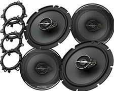 4x Pioneer 6.5" 1280W 3-WAY STEREO CAR AUDIO SPEAKERS  320W Each Free spacer