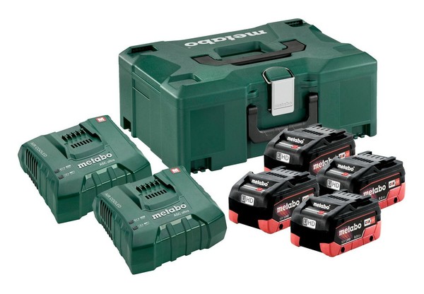 Metabo Basis-Set Akkuset 4 X 8 Ah Lihd Und 2X SchnellladegeräT Asc... 685135000-image