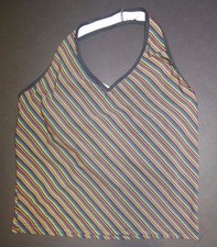 NEW XL ADULT DANCE TOP HALTER shelf lined diagonal microstripe Body Wrappers