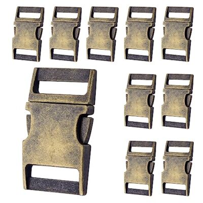 10Pack 1-inch Strap Bag Metal Buckle for Pet Collar Making Dog Prong Collar B...
