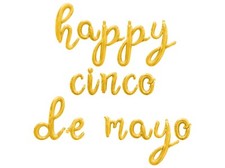HAPPY CINCO DE MAYO Cursive Letter Balloon Banner - Cinco De Mayo Party Decor