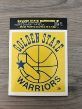 1981 Fleer Basketball - GOLDEN STATE WARRIORS Team Logo Sticker Card NM Ver 1