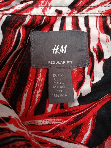 H&M Mens XL Regular Fit Holiday Shirt 100% Cotton Lightweight and Great Pattern. - Picture 3 of 20