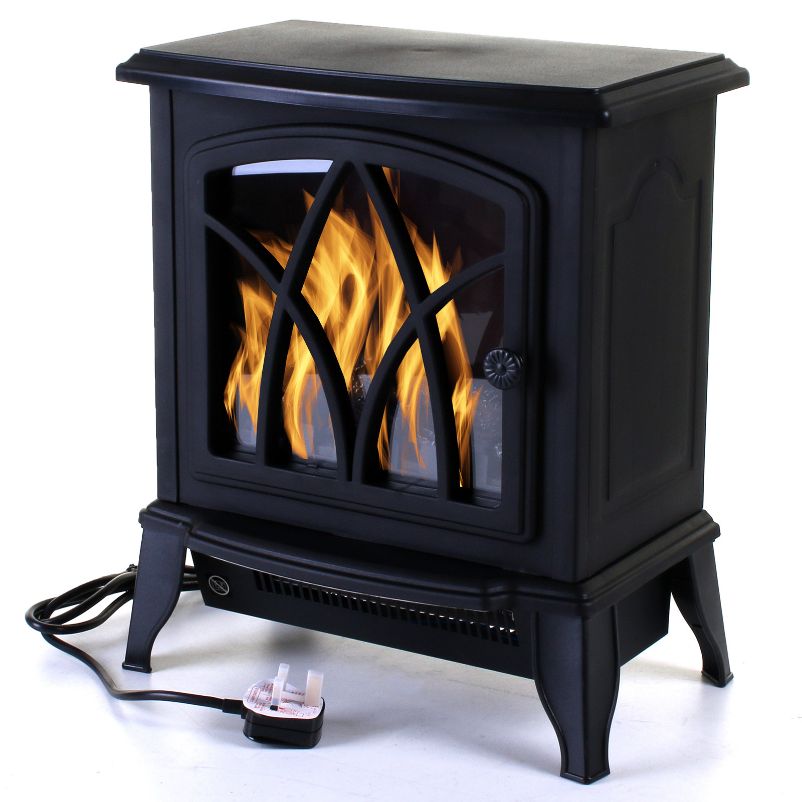 Electric Fireplace Fire Wood Flame Heater Stove Living Room Log Burner Fan  Heat – CDE