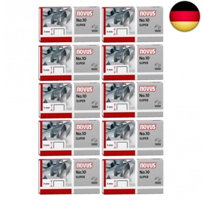 10er Pack Novus Heftklammer No.10, 1000er Päckchen für ür B 10 FC, 10 FC Pr