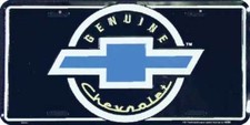 New Genuine Chevrolet Bowtie License Plate Aluminum Metal Autocartruck Tag