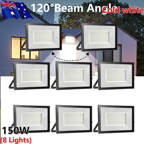 8X150W Outdoor LED Flood Light Security Light 220V240V Cool White