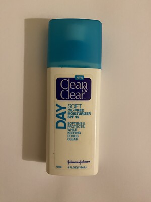 Clean & Clear Soft DAY Oil-Free Moisturizer SPF 15 Softens Protects Pores Clean