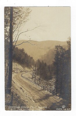 VTG Postcard Looking Down Cold River From the Mohawk Trail Unposted
