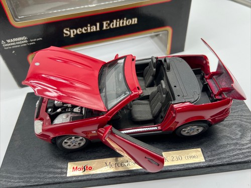 Maisto 1996 Mercedes SLK 230 Diecast Edizione Speciale Scala 1:18 Rosso - Foto 4 di 7