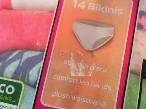 14 Pack Fruit Of The Loom Girls Tagless Cotton Bikinis Underwear Size 12 - Picture 2 of 4