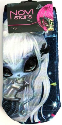 Novi Stars Girls Socks One Size Ages 14+ Junior Kids Fashion Sock Spandex 2Pack