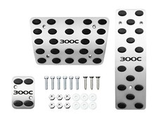 Usa 3pcs Aluminum Racing Pedals Wrubber Insert For 05-10 Chrysler 300c Engraved