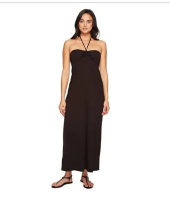 Tommy Bahama Women's Tambour Sleeveless Halter Maxi Dress, Black XL New NWT  $155 | eBay