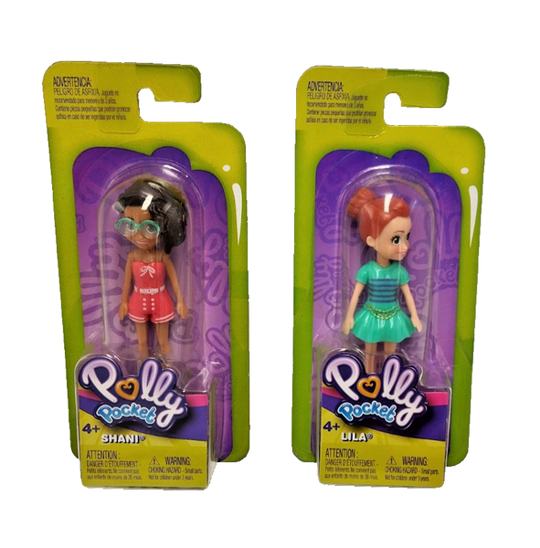 Polly Pocket 2Er Set - Figur - Shani + Lila - Neu Ovp #-image