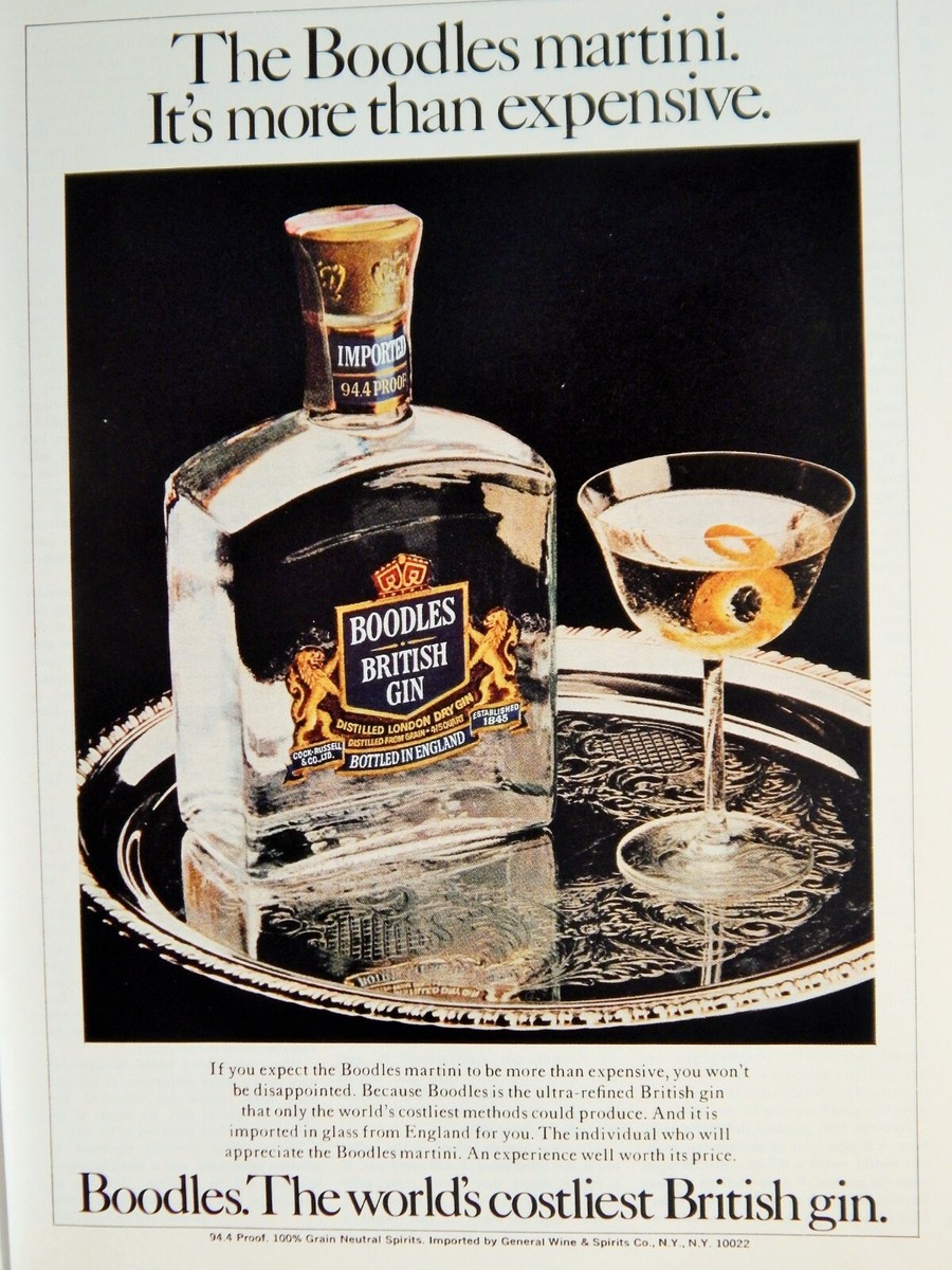 BOODLES BRITISH GIN LUXE VTG 1978 AD, | eBay UK