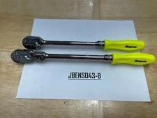 Snap-on Tools USA NEW 2pc HI-VIZ 3/8" Drive Hard Grip Long Ratchet Set