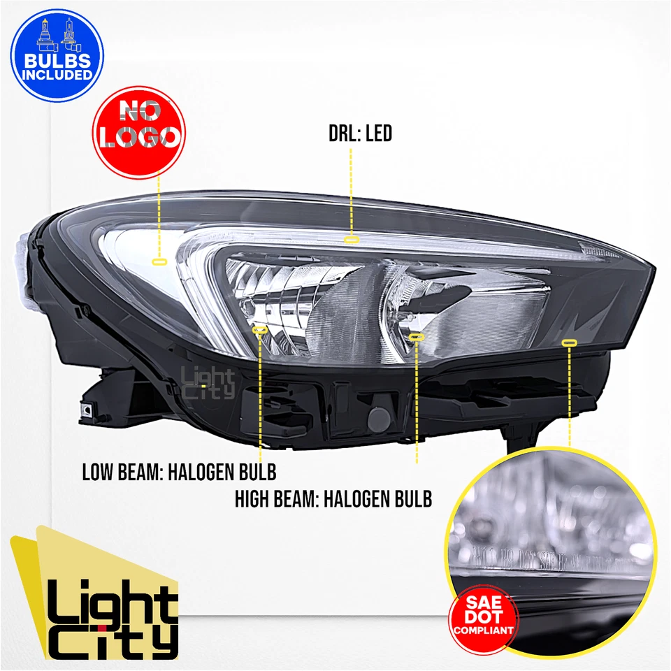 [Halógeno] Faro lateral de pasajero Buick Encore GX 2020-2023 con LED DRL RH Foto 2 de 4