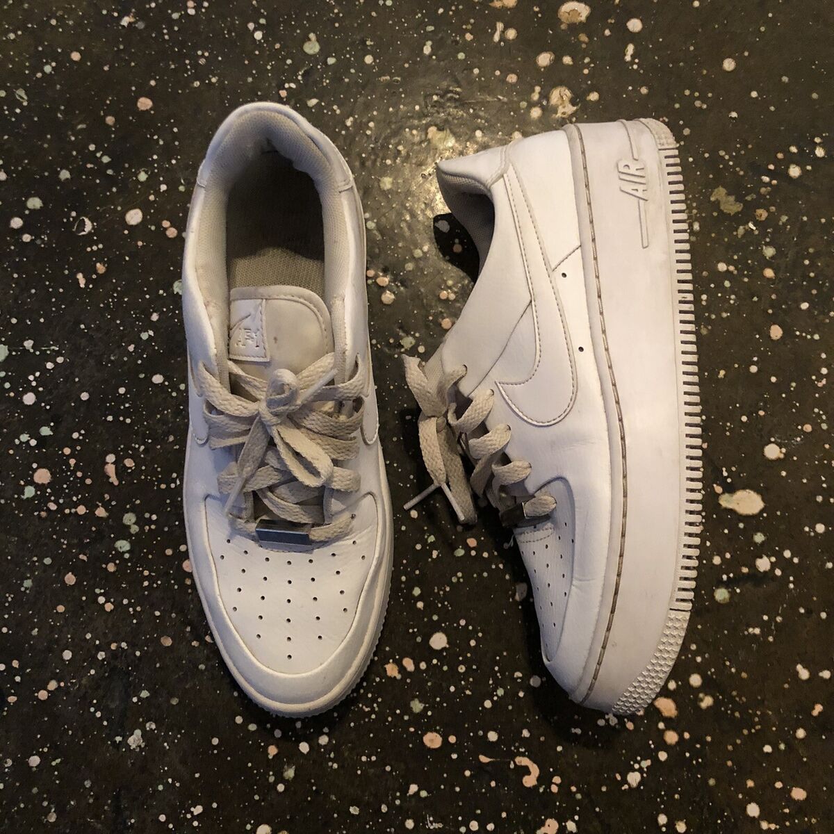 Nike Air Force 1 Sage Low Sneakers White Leather 8.5 $100 | eBay Nike Air Force 1 Sage Low Sneakers White Leather 8.5 $100 | eBay