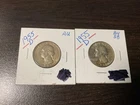 1955 d washington quarter's lot of 2 coins #204
