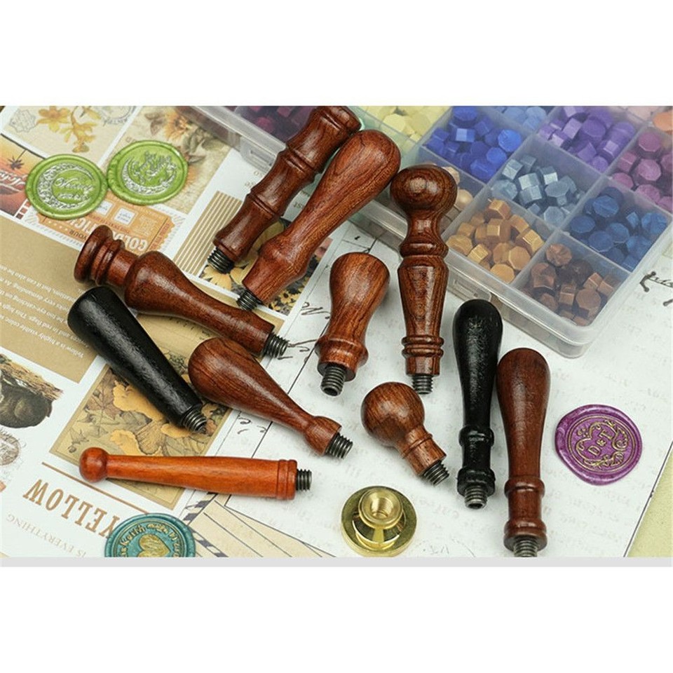 Card Printing Seals Stamps Paint Seal Wood Color Wood Handle Wax Sealing Stamp | eBay UK