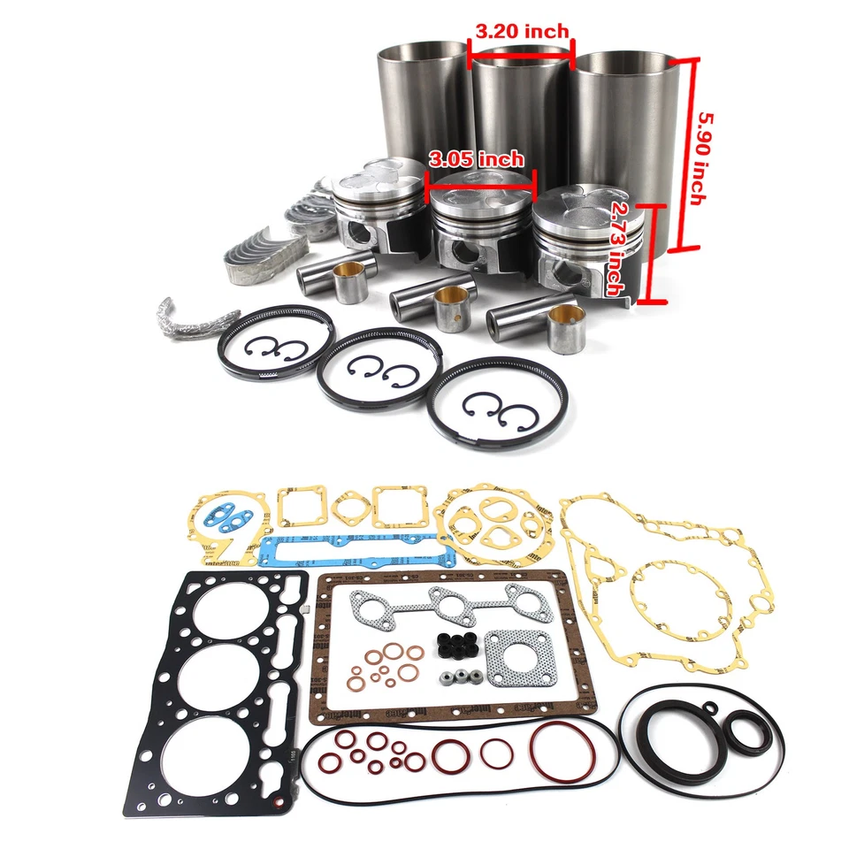 STD D1105 Rebuild Kit for Kubota D1105 Engine U25S KX41-2S KX41-2 KX61-2S KX41H - Image 2 of 4