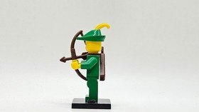 LEGO minifigure Forestman cas123a Castle Forestmen 6066 6103 yellow plume pouch