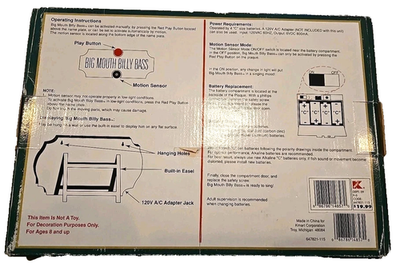 【希少】BIG MOUTH BILLY BASS Xmas限定版 Vtg Big Mouth Billy Bass Christmas Singing Fish Gemmy 1999 “night