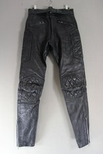 VINTAGE BRITISH MADE RIVETT'S OF LONDON LEATHER BIKER TROUSERS WAIST 28"/LEG 32"
