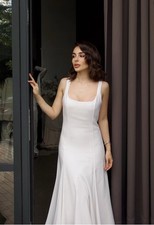 ZARA WOMAN NEW SS25 ZW COLLECTION MIDI DRESS ECRU 3543/198 SIZE XS-XL