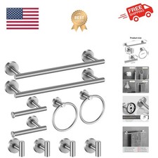 Bathroom Hardware Set 10 Pieces, Stainless Steel Towel Bar Set Includes 16 in...