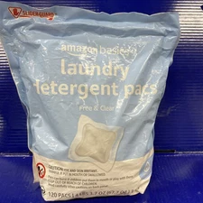Amazon Basics Laundry Detergent Pacs Hypoallergenic 100 PCs -Damaged Pack