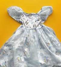 Bluey Girls Sheer Princess Dress Dog Kids Party Dress up 5t Blue