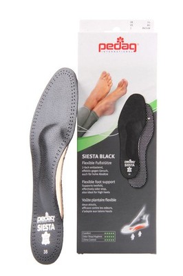 Senk Spreizfuß Einlegesohlen orthopädisch Pedag Siesta Schuheinlagen BLACK z2465