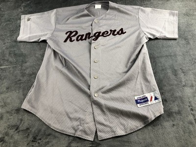 Texas Rangers Baseball Trikot Größe L Grau Vintage MLB Majestic