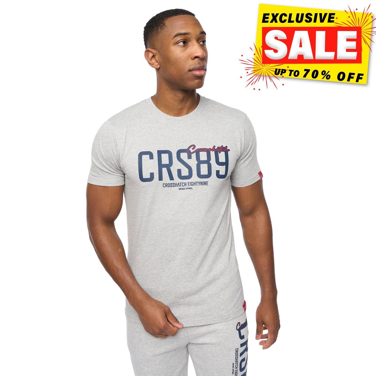 Crosshatch Ellsworth Mens Designer Casual Comfort T-Shirt Light