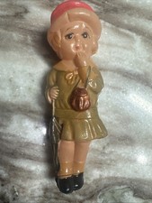 Vintage Celluloid Made In Japan Woman With Umbrella And Purse RARE