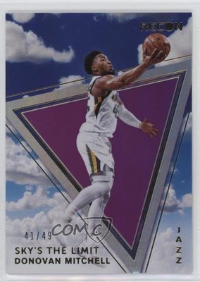 2020-21 Panini Recon Sky's the Limit Purple 41/49 Donovan Mitchell #10 7y2