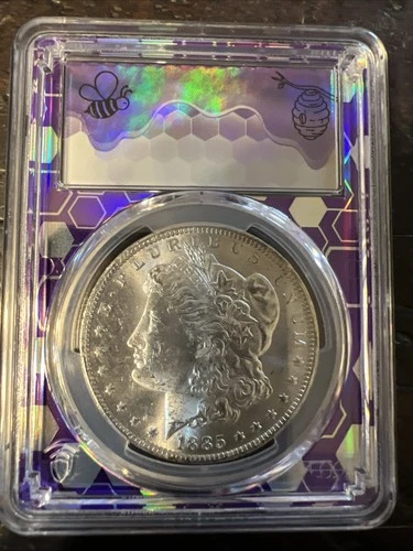 1885-O Morgan $1 Dollar PCGS MS62 Slab Beautiful Coin