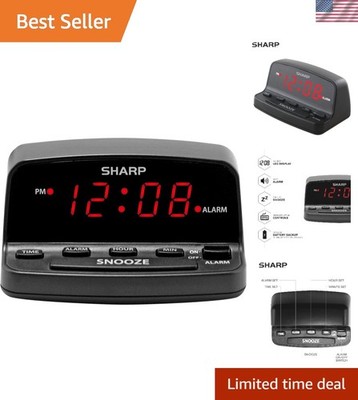 Easy to Use Digital Clock with Keyboard Controls & Red Display - Ideal for Kids