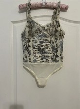Intimately Free People NWT XS Cream - Floral Print Lace Weekend Plans Bodysuit
