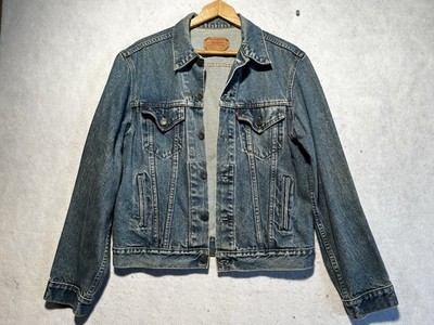 Levi s Original Trucker Jacket   Made in USA   Vintage Faded Blue Denim 44 L