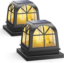 Siedinlar Solar Post Lights Solar Lights Outdoor Garden Fence Post Light Waterp