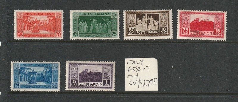 Italy #232-7 MH  CV $27.95